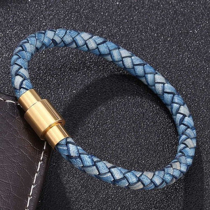 Geflochtenes Lederarmband für Herren