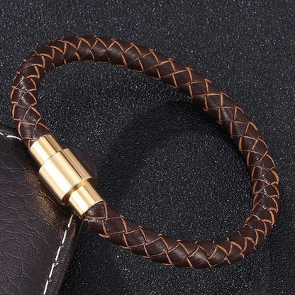 Geflochtenes Lederarmband für Herren